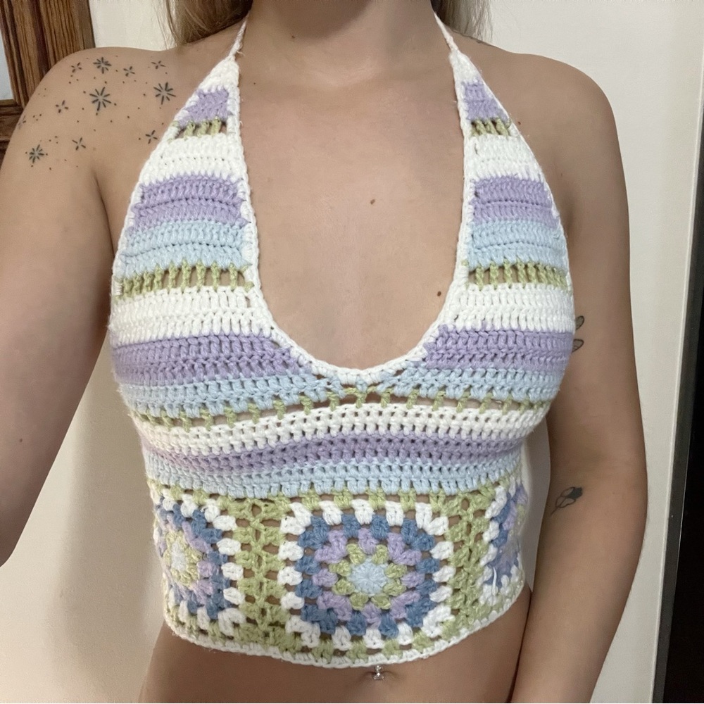 NWOT Crochet Halter Top